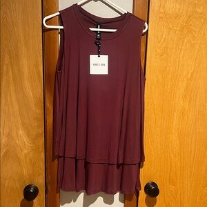 Agnes & Dora Rich Burgundy Tank Top